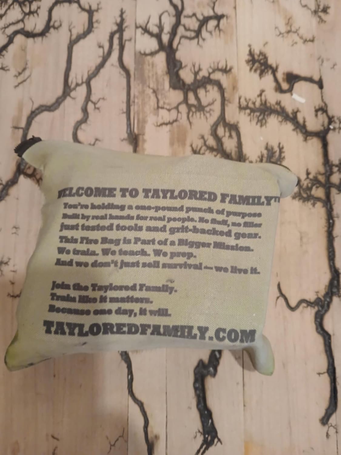 Taylored Family™ One-Pound Fire Bag — Fire Starting Tin (Magnesium Ferro Rod, Sealed Matches, Jute, Lighter) + Wax Tinder — Packable Emergency Fire Kit (Patent Pending Module)