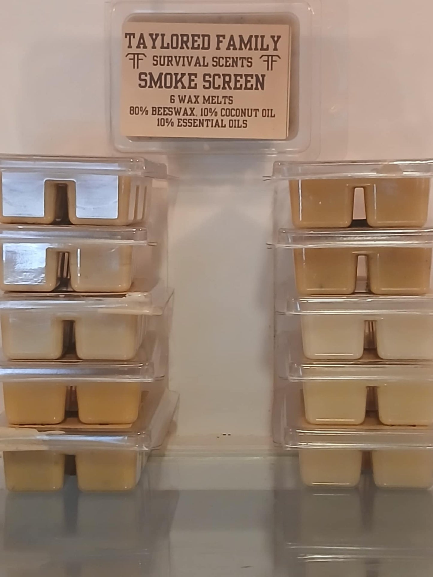 Smoke Screen Taylored Family Survival Scents, 6-Pack, Beeswax & Essential Oils, Hand-Poured USA
