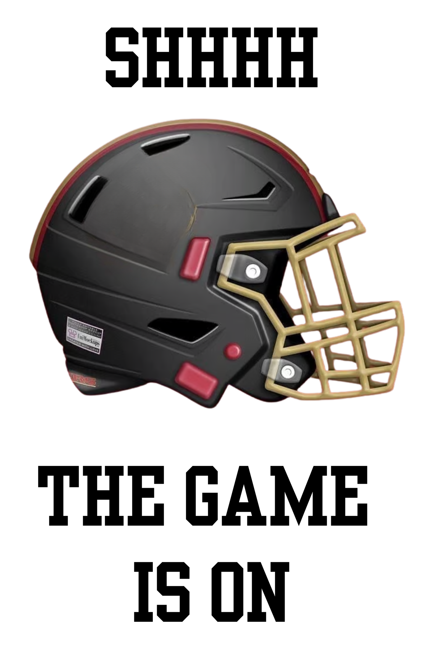 Football Fan Socks – “SHHHH, The Game Is On” (Team Color Options) (Copy)