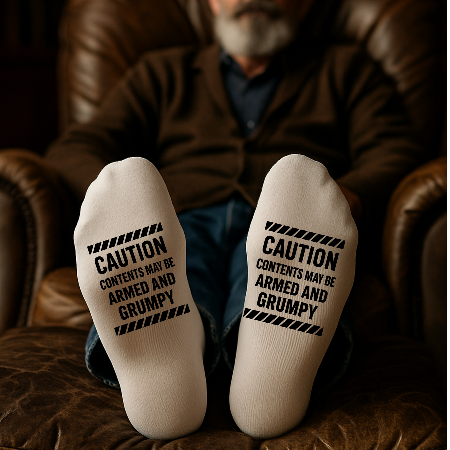 Caution: Armed and Grumpy – Taylored Family™ Work Socks