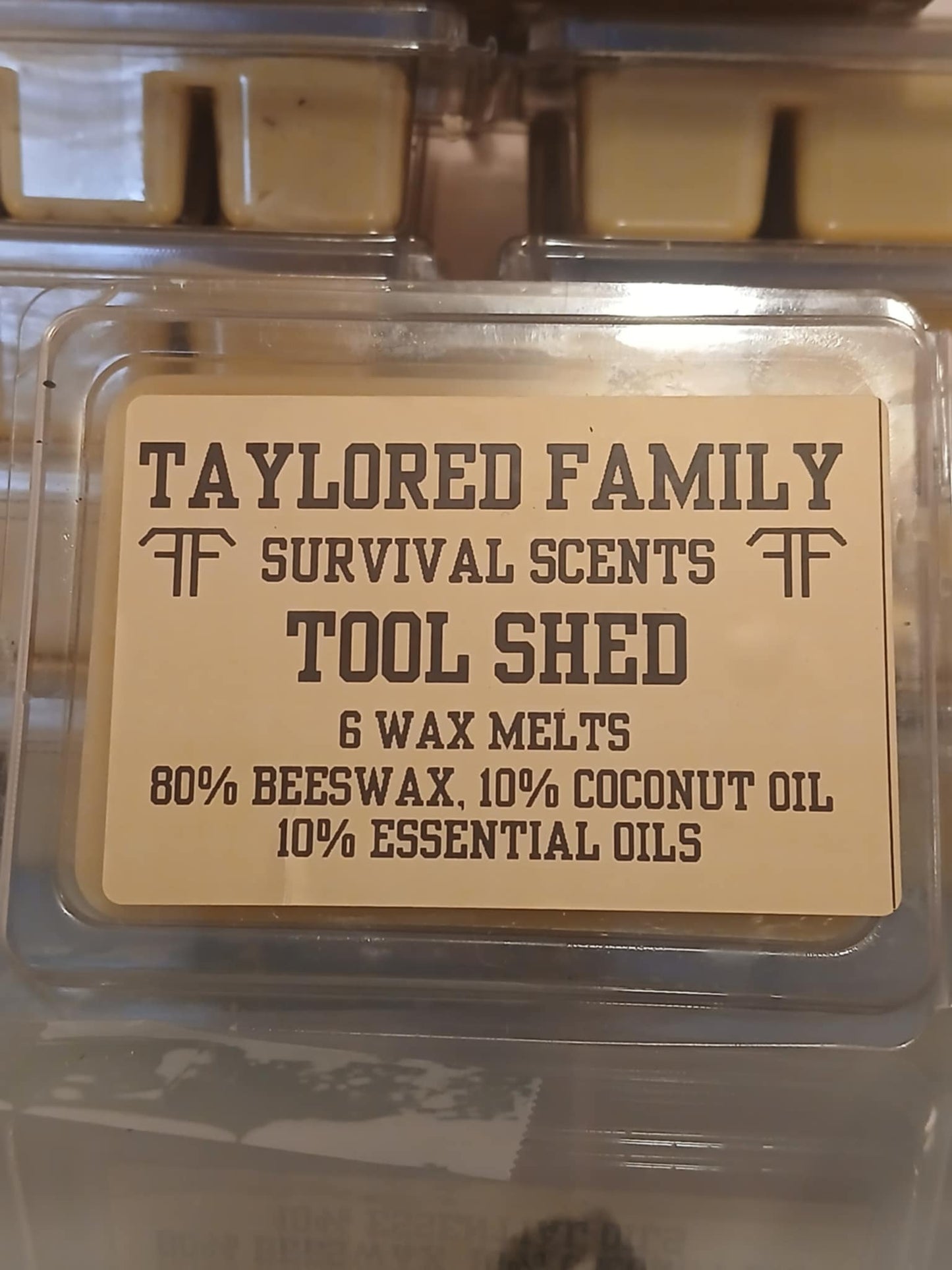 Tools Shed Taylored Family Survival Scents, 6-Pack, Beeswax & Essential Oils, Hand-Poured USA