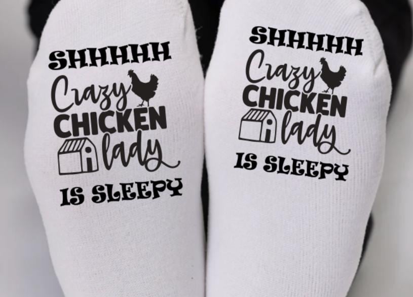 Crazy Chicken Lady Is Sleepy, Ankle Socks Using high-quality sublimation printing, we create bold, designs that won’t fade, crack, or peel.