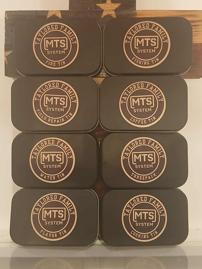 Taylored Family Flavored Drink Tin – Survival Hydration with a Kick! Includes Patent Pending Modular, Tubular, Survival System.