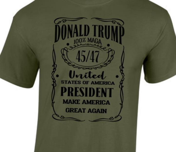 Donald Trump 45 47 . Taylored Family Blue Collar Clothing Men's T-Shirts with Graphics, 100% Polyester, Trump 45 and Trump 47