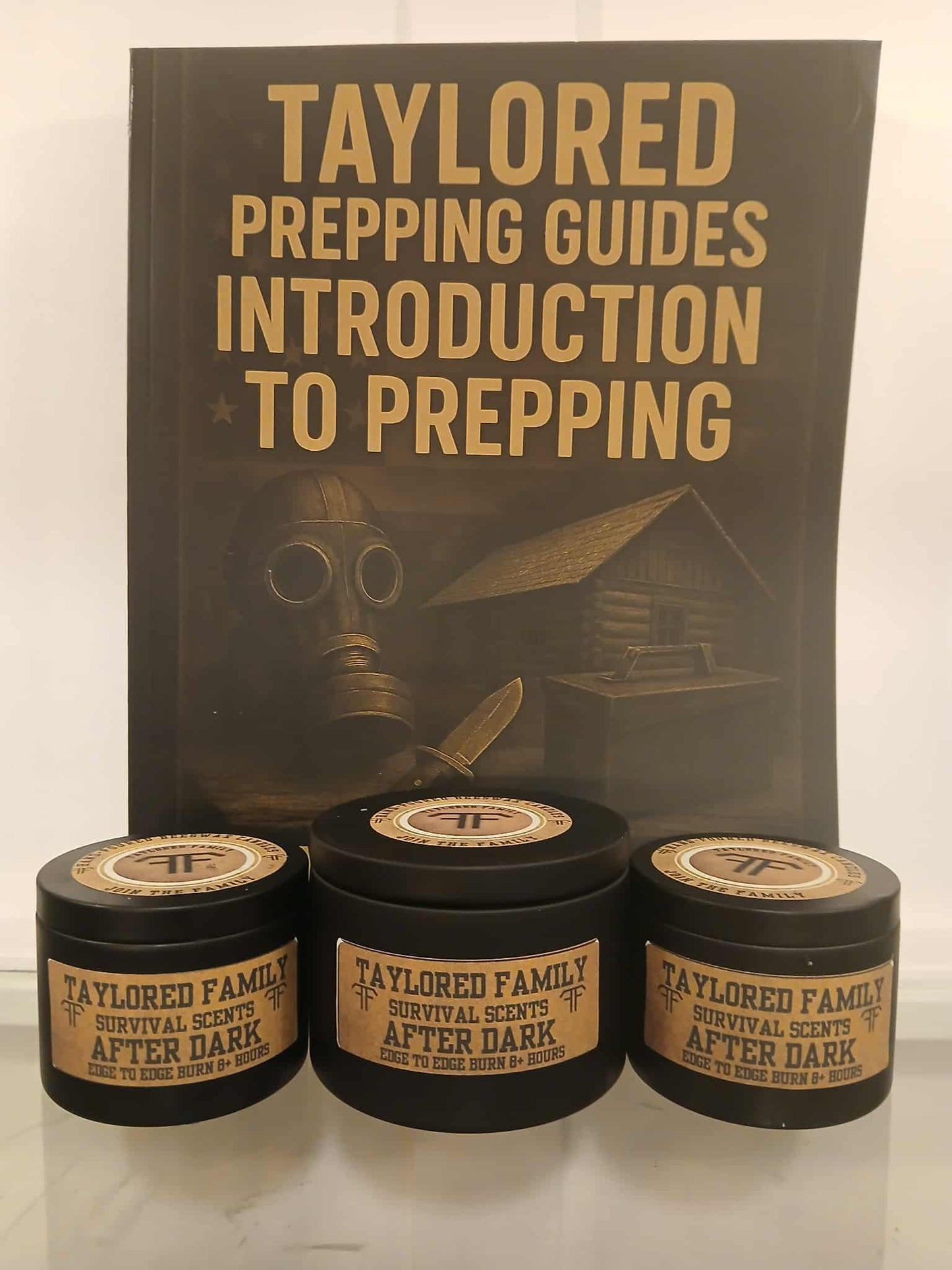 After Dark,  Taylored Family Survival Scents -Edge to Edge Burn - Hand Poured 90% Beeswax 10% Coconut Oil Blend - Unique Aged Leather Smoky Wood Earthy Spice Scent (Copy) (Copy) (Copy) (Copy)
