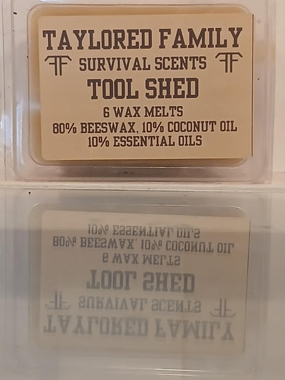 Tools Shed Taylored Family Survival Scents, 6-Pack, Beeswax & Essential Oils, Hand-Poured USA