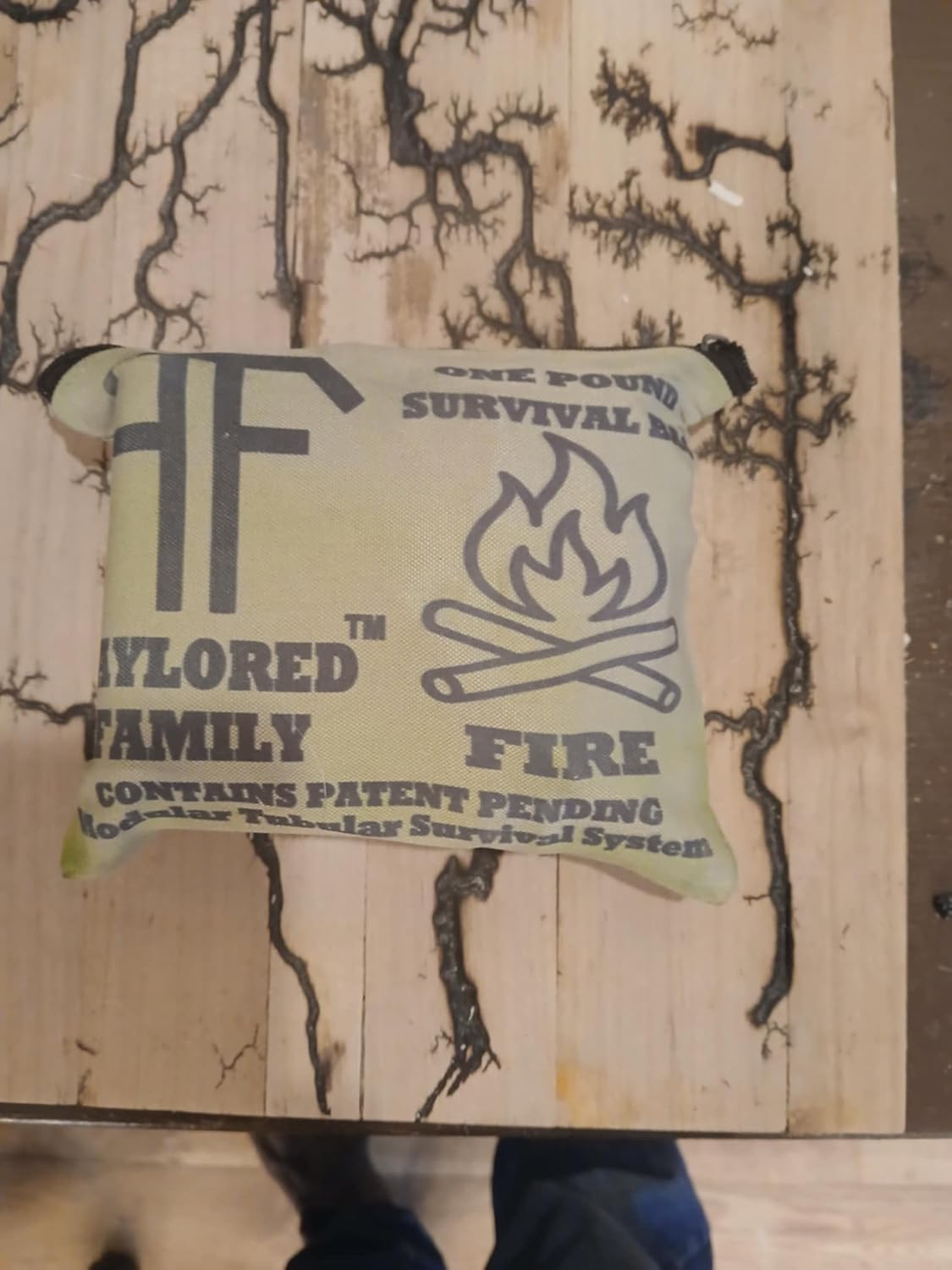 Taylored Family™ One-Pound Fire Bag — Fire Starting Tin (Magnesium Ferro Rod, Sealed Matches, Jute, Lighter) + Wax Tinder — Packable Emergency Fire Kit (Patent Pending Module)