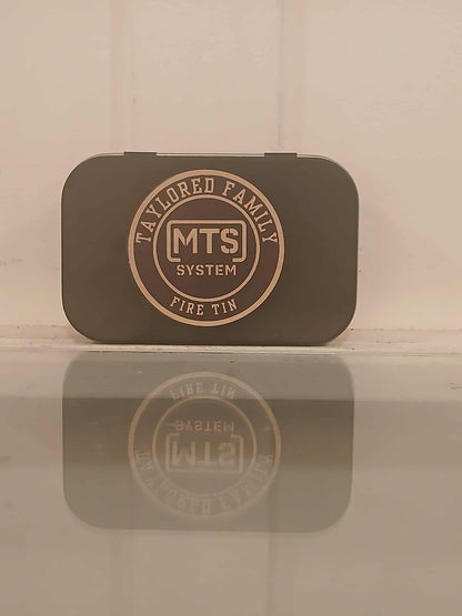 Fire Tin, Emergency Fire Starting Tin – Compact Outdoor Prep Kit Includes Camping Ignition Assist Tools – Patent Pending