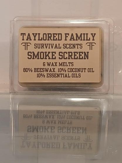 Smoke Screen Taylored Family Survival Scents, 6-Pack, Beeswax & Essential Oils, Hand-Poured USA
