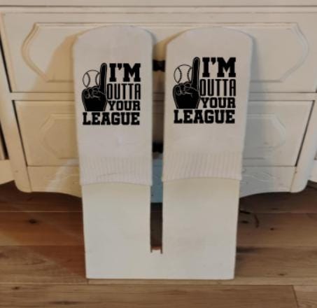 I'm out of your league. Ankle Socks Using sublimation printing, we create bold, designs that won’t fade, crack, or peel. Custom Printed