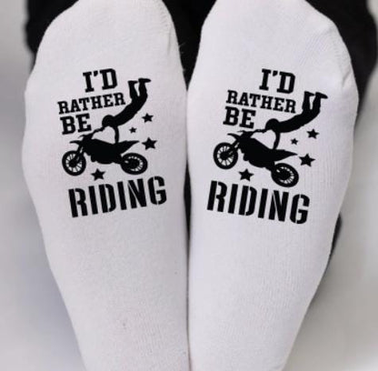 I'd Rather Be Riding, Ankle Socks Using sublimation printing, we create bold, designs that won’t fade, crack, or peel. Custom Print