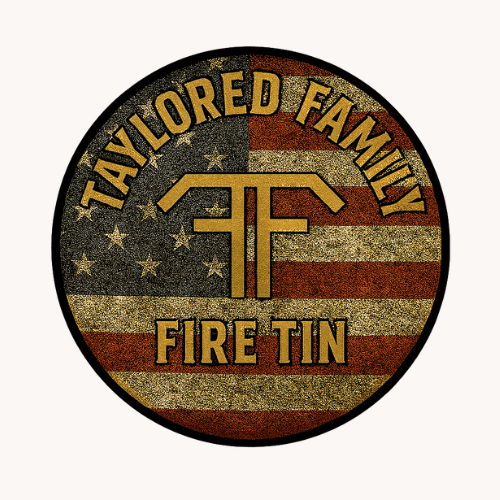 Taylored Family Emergency Heat & Utility Tin – Compact Outdoor Prep Kit Includes Camping Ignition Assist Tools – Patent Pending