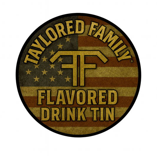 Taylored Family Flavored Drink Tin – Survival Hydration with a Kick! Includes Patent Pending Modular, Tubular, Survival System.