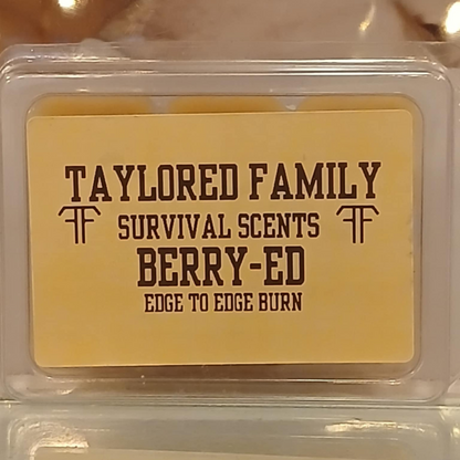 Berry-ed Taylored Family Survival Scents, 6-Pack, Beeswax & Essential Oils, Hand-Poured USA