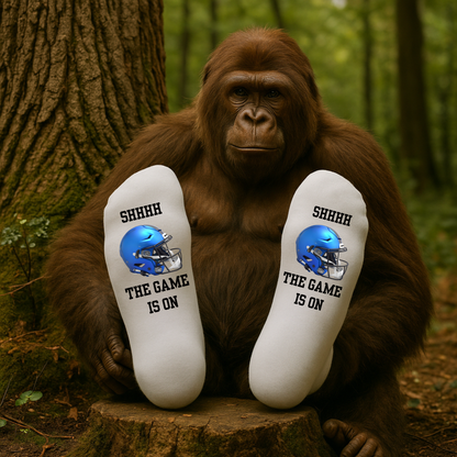 Football Fan Socks – “SHHHH, The Game Is On” (Team Color Options)