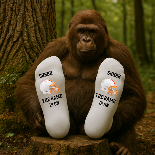 Football Fan Socks – “SHHHH, The Game Is On” (Team Color Options)