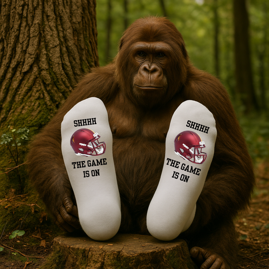 Football Fan Socks – “SHHHH, The Game Is On” (Team Color Options)