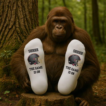 Football Fan Socks – “SHHHH, The Game Is On” (Team Color Options) (Copy)