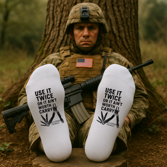 Use It Twice or It Ain’t Worth Carryin’ – Taylored Family™ Work Socks
