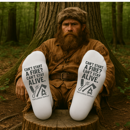 Can’t Start a Fire? Can’t Stay Alive. – Taylored Family™ Work Socks