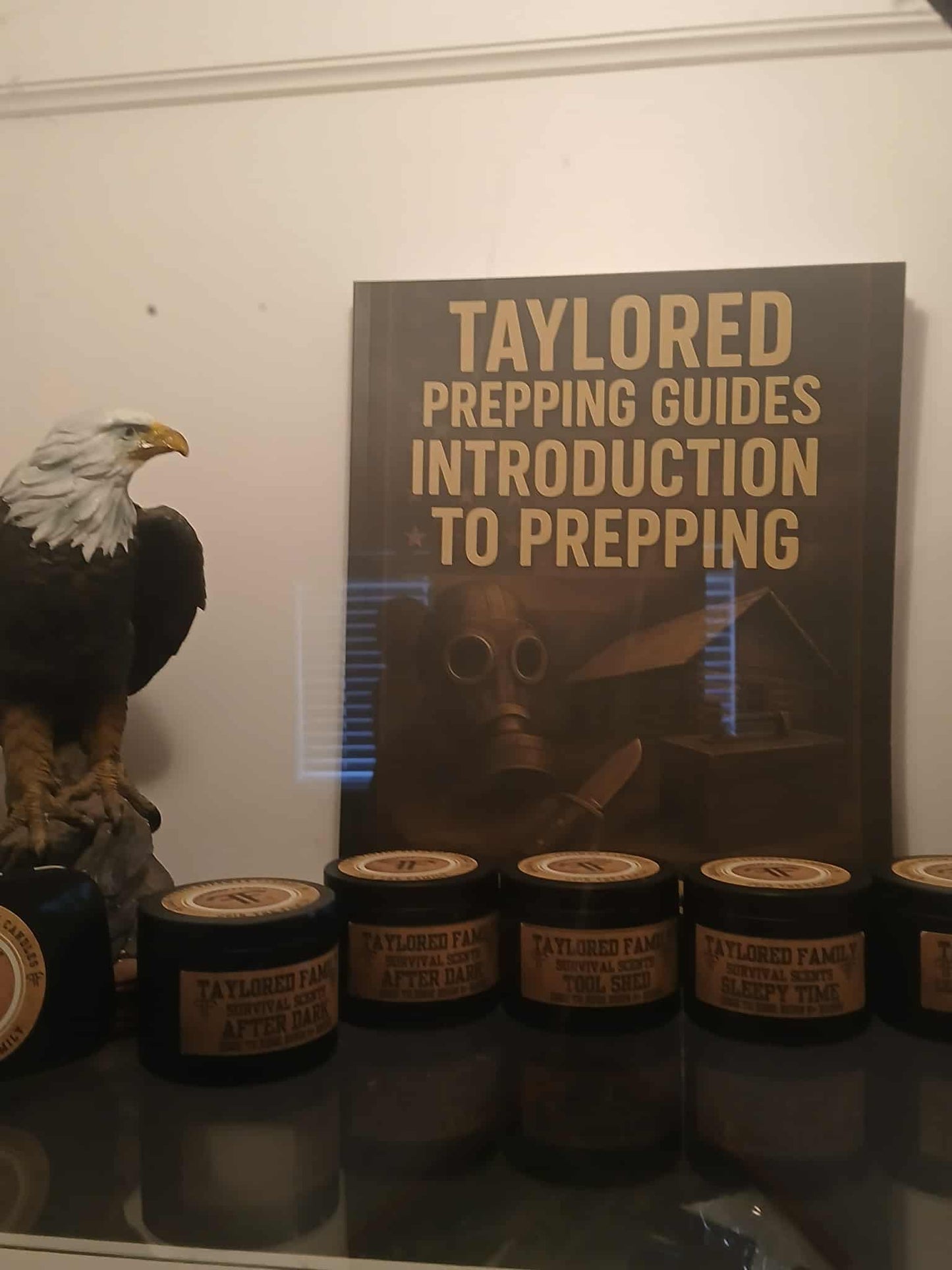 Leather-Wood and Tobacco, Survival Scent Candles 3 sizes and styles. Custom Wood Wick. These burn hot.