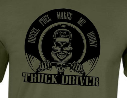 Truck Driver, Trucker, Blue Collar. Taylored Family Blue Collar Clothing Men's T-Shirts with Graphics, 100% Polyester, Bold Design for Men.