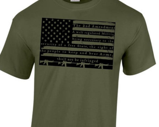 2A, 2nd, Amendment. Taylored Family Blue Collar Clothing Men's T-Shirts with Graphics, 100% Polyester, Bold Design for Men. 2A protects 1A