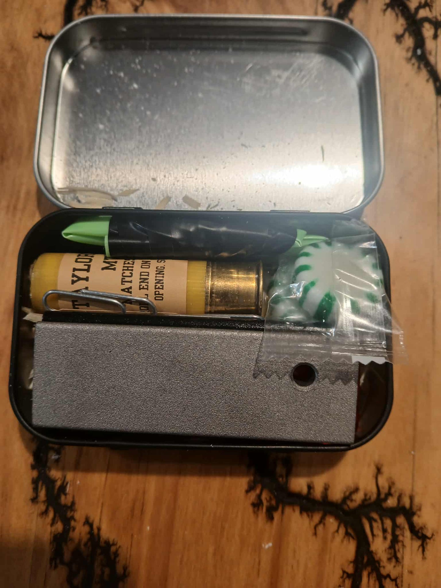 Fire Tin, Emergency Fire Starting Tin – Compact Outdoor Prep Kit Includes Camping Ignition Assist Tools – Patent Pending