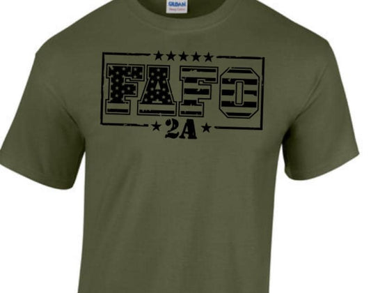 FAFO 2A, Blue Collar. Taylored Family Blue Collar Clothing Men's T-Shirts with Graphics, 100% Polyester, Fu Around And Find Out