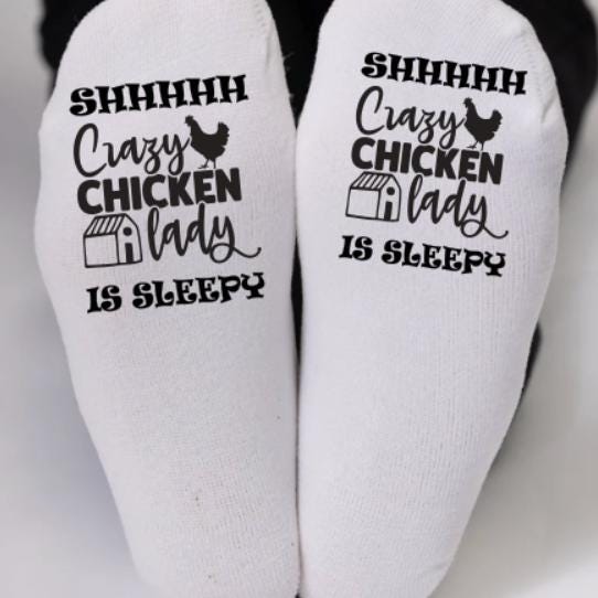 Crazy Chicken Lady Is Sleepy, Ankle Socks Using high-quality sublimation printing, we create bold, designs that won’t fade, crack, or peel.