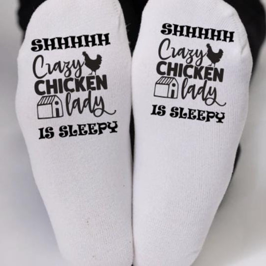 Crazy Chicken Lady Is Sleepy, Ankle Socks Using high-quality sublimation printing, we create bold, designs that won’t fade, crack, or peel.