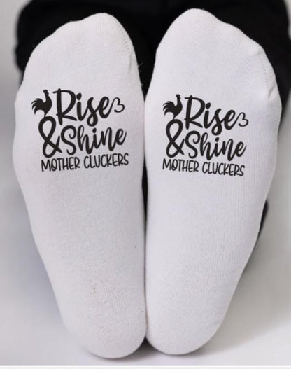 Rise And Shine, Ankle Socks Using sublimation printing, we create bold, designs that won’t fade, crack, or peel. Custom Print