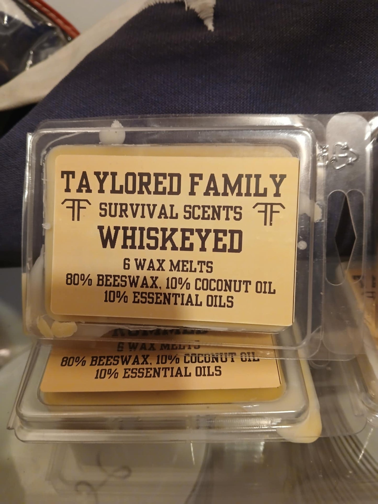 Whiskeyed  — Taylored Family Survival Scents, 6-Pack, Beeswax & Essential Oils, Hand-Poured USA