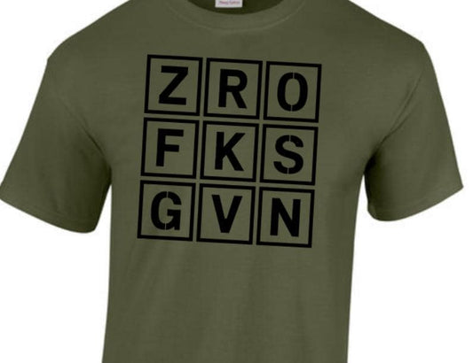 Zero Fu Given, Blue Collar. Taylored Family Blue Collar Clothing Men's T-Shirts with Graphics, 100% Polyester, Fu Around And Find Out