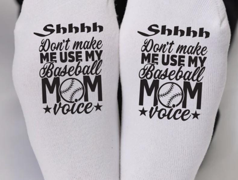 Don't Make Me Use My Baseball Mom Voice. Ankle Socks Using sublimation printing, we create bold, designs that won’t fade, crack, or peel.