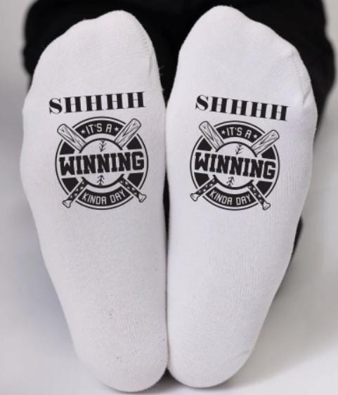 Winning Kind Of Day, Baseball, Ankle Socks Using sublimation printing, we create bold, designs that won’t fade, crack, or peel. Custom Print