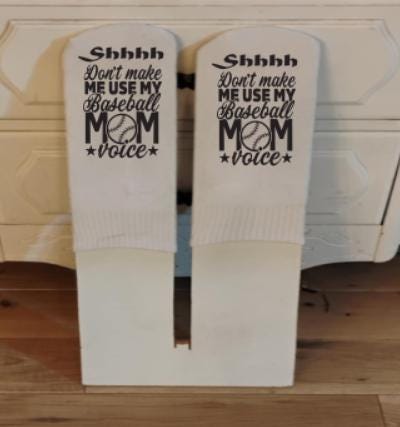 Don't Make Me Use My Baseball Mom Voice. Ankle Socks Using sublimation printing, we create bold, designs that won’t fade, crack, or peel.