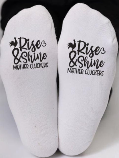 Rise And Shine, Ankle Socks Using sublimation printing, we create bold, designs that won’t fade, crack, or peel. Custom Print