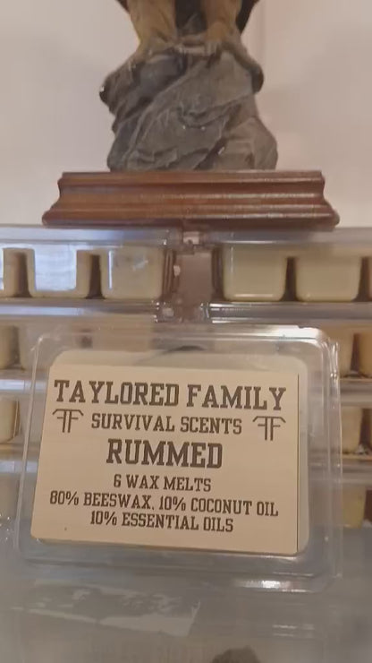 Rummed — Taylored Family Survival Scents, 6-Pack, Beeswax & Essential Oils, Hand-Poured USA